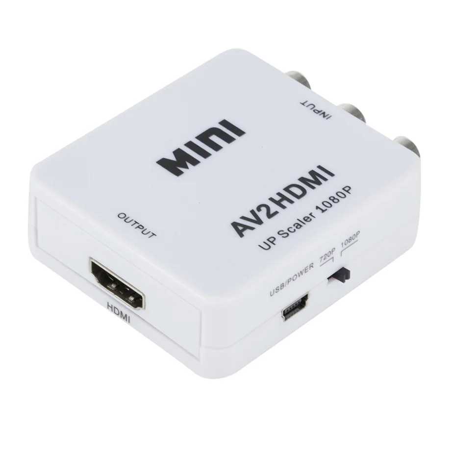 1080P HDMI-compatible To AV Scaler Adapter Video Composite Converter RCA to HDMI