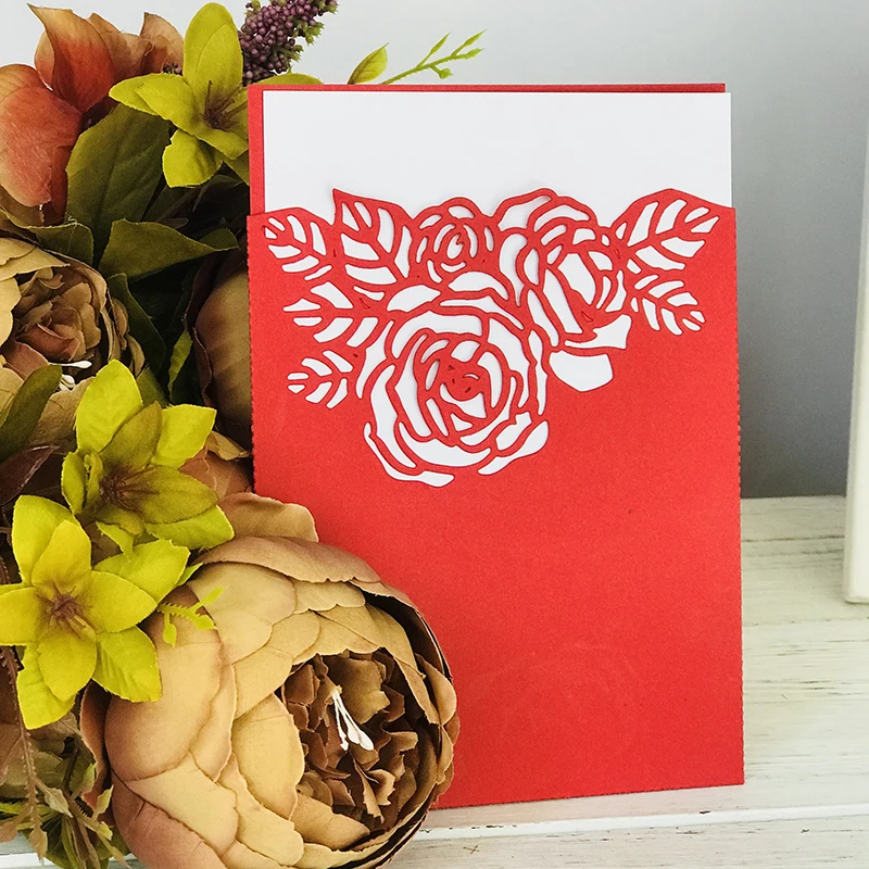  Flowers Envelope Scrapbooking Pocket Metal Cutting Dies Wedding invitation Craft Die Cut for diy pa