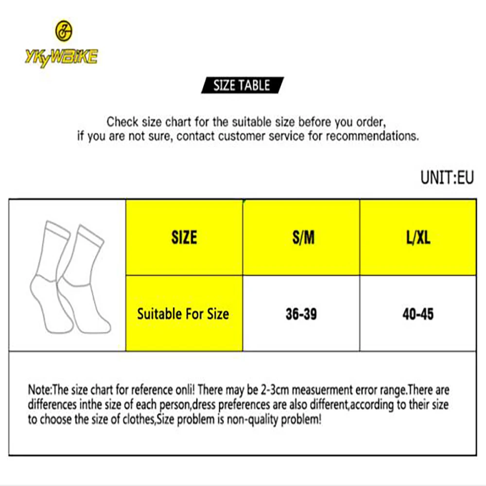 YKYWBIKE Sports Racing Cycling Socks Professional Brand Sport Socks Breathable Road Bicycle Socks Men and Women Outdoor 9 color