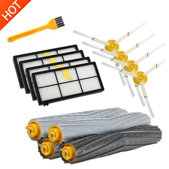 HEPA Filters Brushes Replacement Parts Kit For iRobot Roomba 980 990 900 896 886 870 865 866 800 vacuum Cleaner Accessories Kit - Цвет: iR800-14