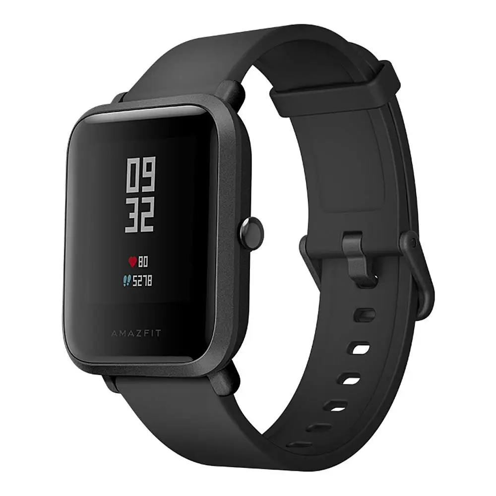 1 год гарантии глобальная версия Huami Amazfit Bip умные часы gps Smartwatch IP68 HR 45 дней в режиме ожидания для IOS fitness Tracke - Цвет: Black.