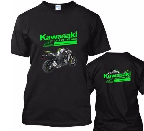 Полиэстер Материал велосипед Kawasaki Zzr1400 футболка Zzr 1400 мотоциклетная мото футболка мужские круглые с коротким рукавом модные футболки DD
