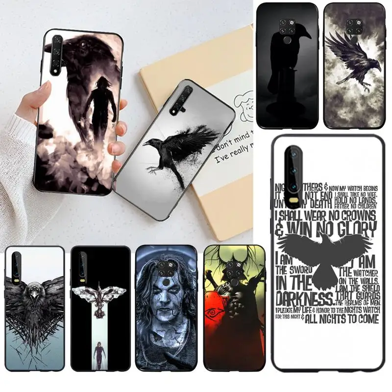 Популярный чехол для телефона с рисунком ворона и темных ворон Huawei P40 P30 P20 lite Pro Mate