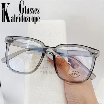 

Anti-blue light Eyeglasses Frames Women Men Square Computer Glasess Myopia Spectascle Frame TR90 Vintage Fake Glasses