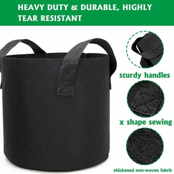 

Round Shape Plants Grow Bag Seedling Planting Pot Home Garden Balcony Greenhouse Plant Growth Bag