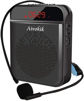 

Aivokik Portable Voice Amplifier with Microphone Headset Wireed Rechargeable Sound Amplification System 5W