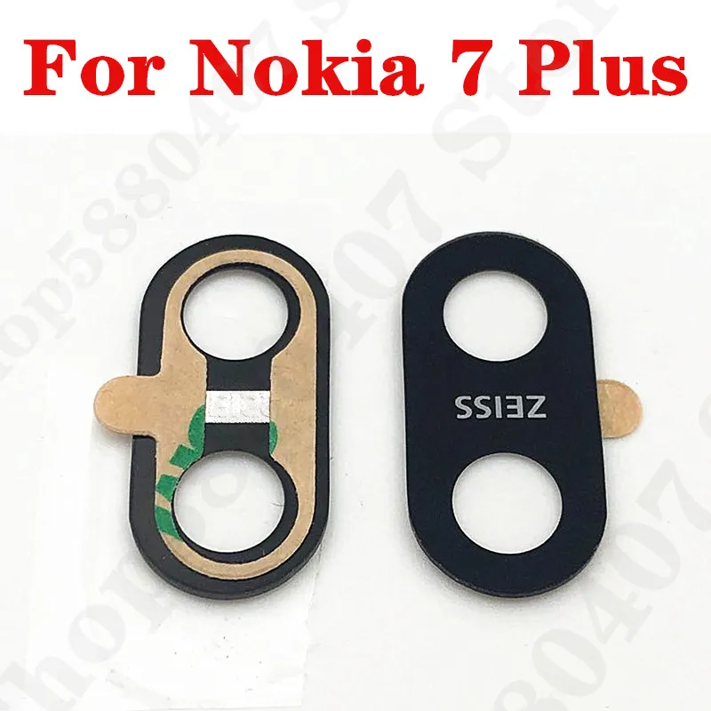 

50pcs 100% Original Camera Glass lens For Nokia X5 X6 7plus 7P Back Rear camera Outside Glass lens cover case with stickers