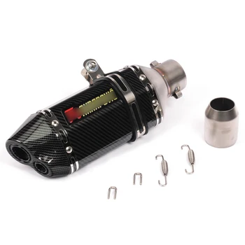 

310MM Exhaust Tips Muffler Tail Pipe Aluminum Modified Motorcycle System Black Yellow Red Blue 51mm
