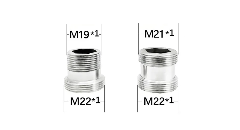 Адаптер WASOURLF M18 M20 M22 с наружной резьбой M22 с наружной резьбой латунный соединитель для ванной комнаты носик кухонного крана аксессуары