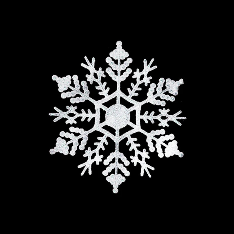 JOY-ENLIFE 4 шт многоцветные рождественские орнаменты снежинки сверкающие блестящие вешалки для дерева гирлянды Ручные украшения