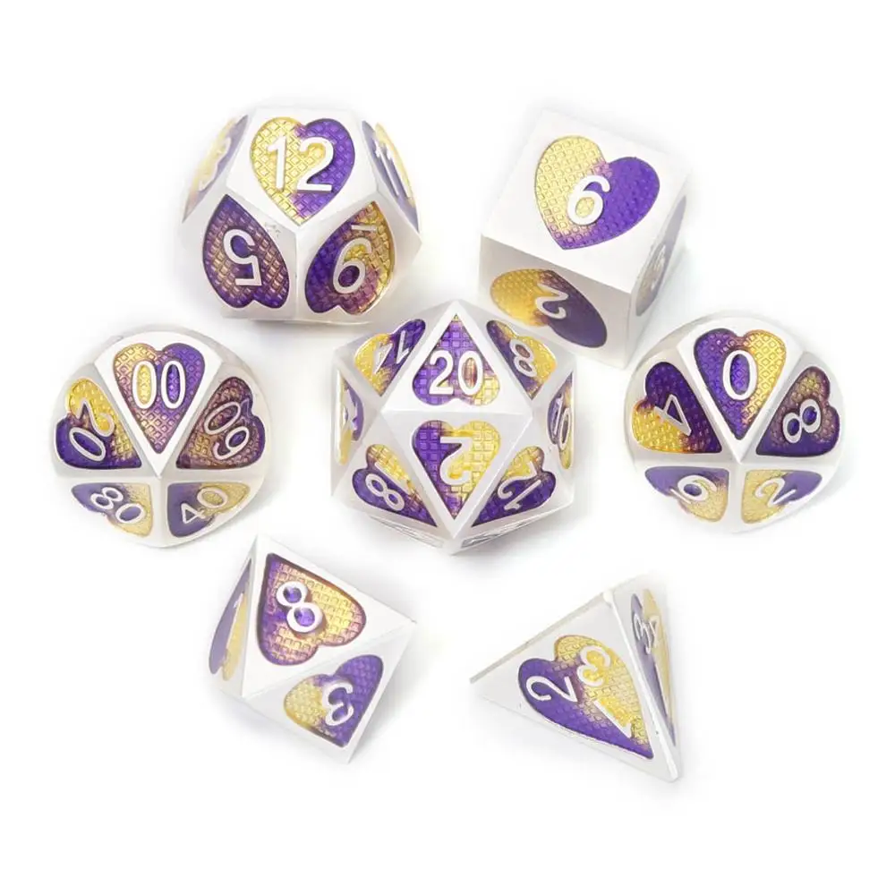 Chengshuo игральные кости DND Подземелья и Драконы настольная игра распродажа продвижение многогранные металлические кубики цинковый сплав числовое сочетание игральные кости