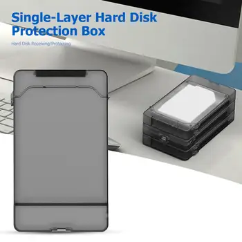 

Hard Disk Storage Box Shockproof HDD Case PP Seismic Fall Moisture Proof and Pressure Resistant for 2.5 inch Hard Disk