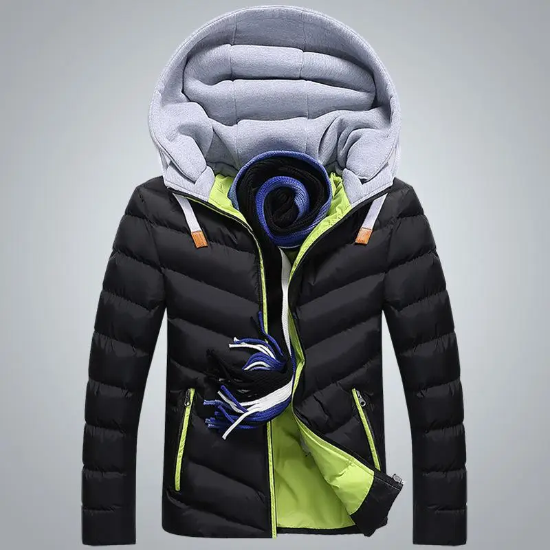 Мужская зимняя теплая черная Толстая зимняя верхняя одежда с длинным рукавом, пуховая куртка нормальной длины, Мужское пальто большого размера 3XL-6XL, Утиный пух - Цвет: StyleB2