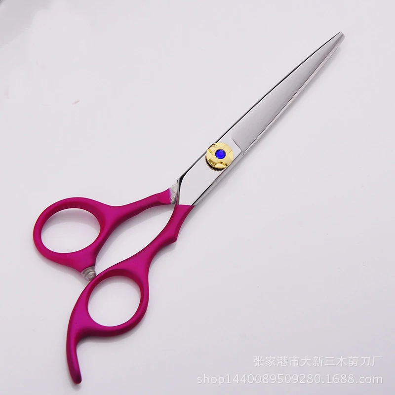 Straight Scissor 6 дюймов профессиональные высококачественные креативные ножницы для собак Уход За Домашними Животными Ножницы Для Стрижки Волос Поставщик инструменты прямой филировочный ножницы - Цвет: Straight Scissor