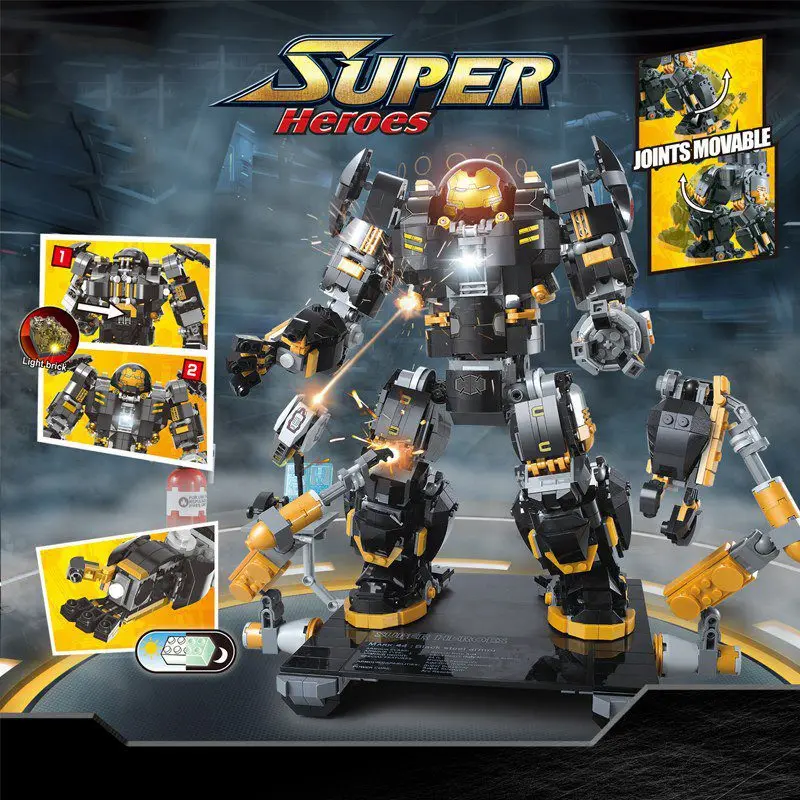 

NEW 1710pcs+ War Machine Buster Legoinglys Marvel Ironman Avengers 4 Endgame Iron Man Super Heroes Figures Building Blocks Toys