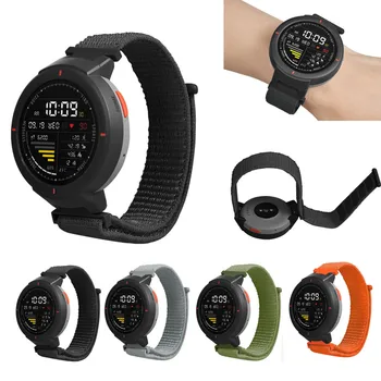 Replacement Nylon Watchband for Huami Amazfit Verge Watch Sport Loop Wrist Band Strap smart watches bands easy to install tanie i dobre opinie CN (pochodzenie) 23cm Nowość bez znaczków