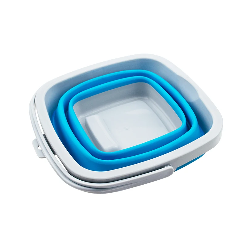 Balde de Silicone Acampamento ao ar Pote de Pesca Limpeza do Agregado Dobrável Cozinha Acampamento Quarto Plástico Livre Durável Familiar 10l 5l 9 Balde p/ carro