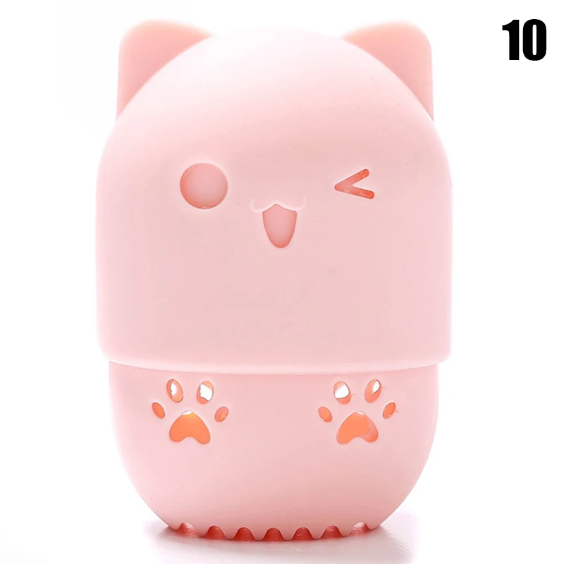 Makeup Sponge Holder Soft Silicone Cosmetics Blender Powder Puff Drying Holder Case Powder Puff Mildew Proof Protection Cover