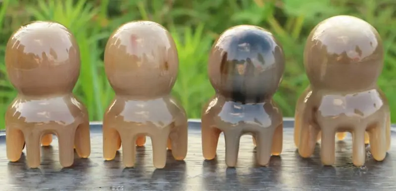 Natural White Horn Octopus Comb Head Meridian Scraping Scalp Massage Brush Acupuncture Spa Gua Sha Therapy Massage Relax Tool