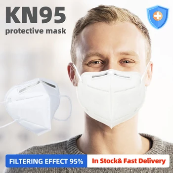 

Wholesale KN95 Mask 50pcs 5 Layers Protective Mask with PM2.5 Fliter Anti Dust & Pollution Earloop Face Mask KN95 for Men Women