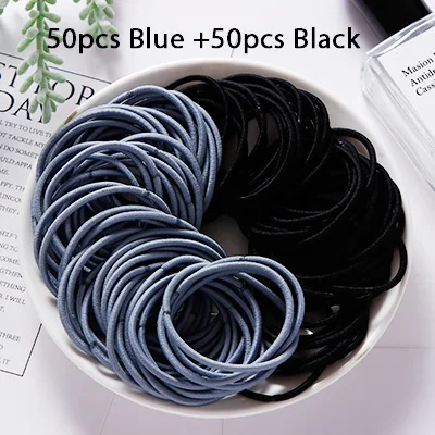 hair clips for women New 50/100PCS Women 4.5CM Basic Nylon Elastic Hair Bands Ponytail Hair Scrunchie Rubber Bands Headband Hair Accessories Headwear Women's Hair Accessories Hair Accessories