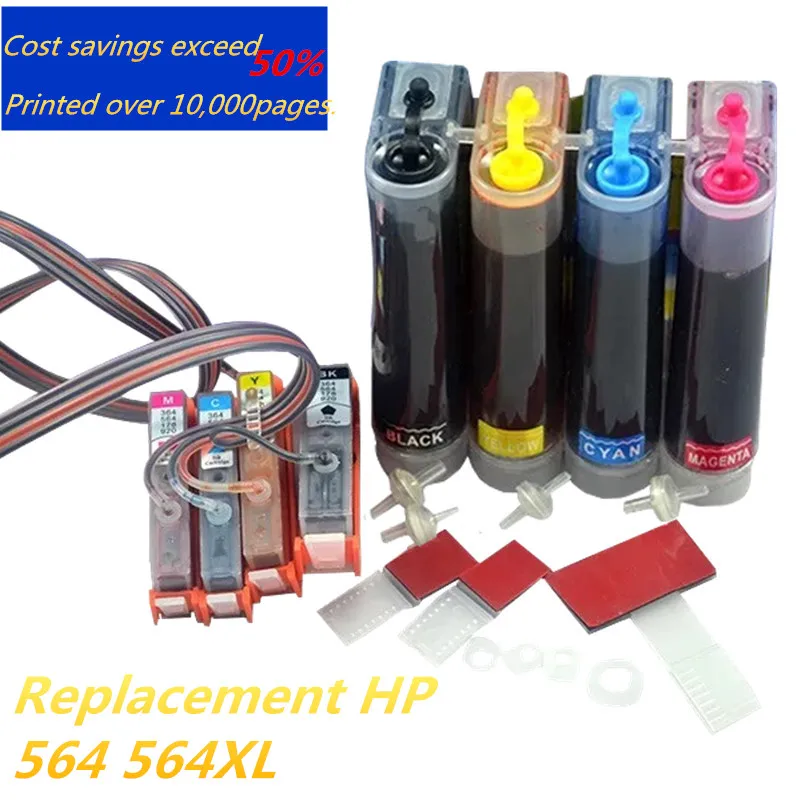 4 Colors 564 564XL Continuous Ink Supply System CISS Tank For HPPhotosmart 5510/5511/5512/5514/5515/5520/5522/ 5525/6510 | Компьютеры и