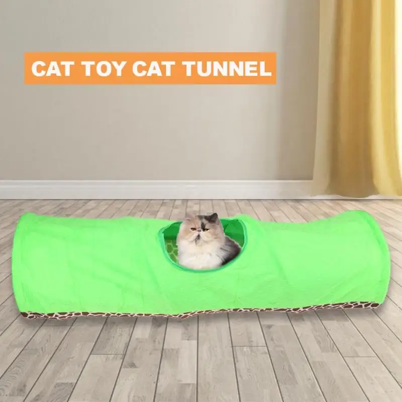 Pet Cat туннель игрушка роликовая трубка с 1 отверстием пещера складной моющийся износостойкий котенок кошка маленькое животное интерактивные материалы