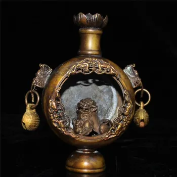 

Collection Chinese Hand-made Bronze Lion Monkey Goldfish Back Flow Incense Burner Censer Exquisite Gift Fengshui Decoration