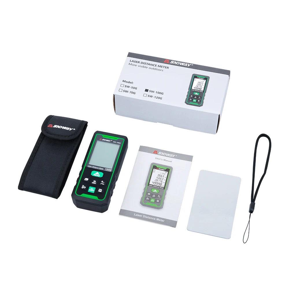 SNDWAY Laser Distance Meter Laser Rangefinder Roulette Tape Green Laser Range Finder Ruler Trena Distance Measuring Instrument SNDWAY Laser Distance Meter Laser Rangefinder Roulette Tape Green Laser Range Finder Ruler Trena Distance Measuring Instrument