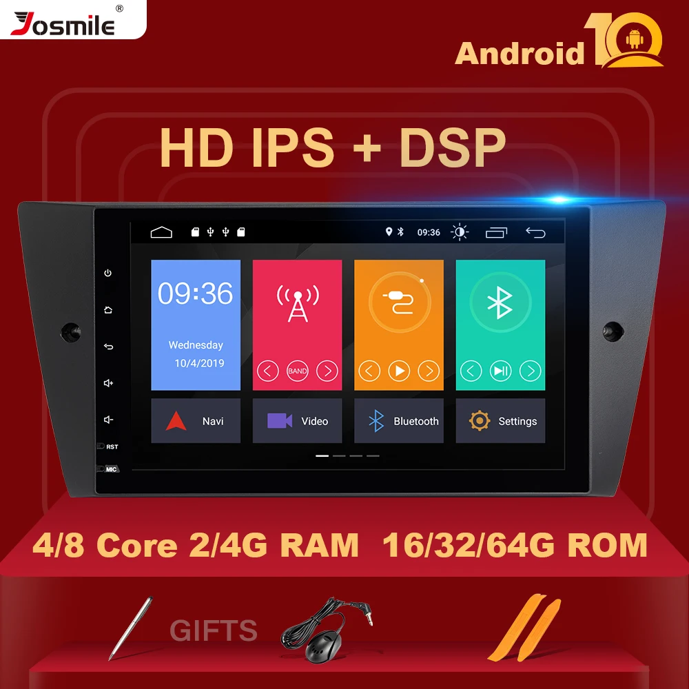 4G RAM IPS DSP 8 Core авто радио 1Din Android 10 автомобильный мультимедийный плеер для BMW