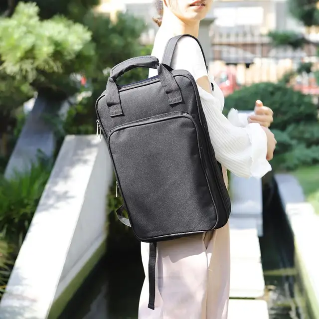 W-55 Black Shoulder Bag Drum Stick Gig Bag Backpack For Drummer Player