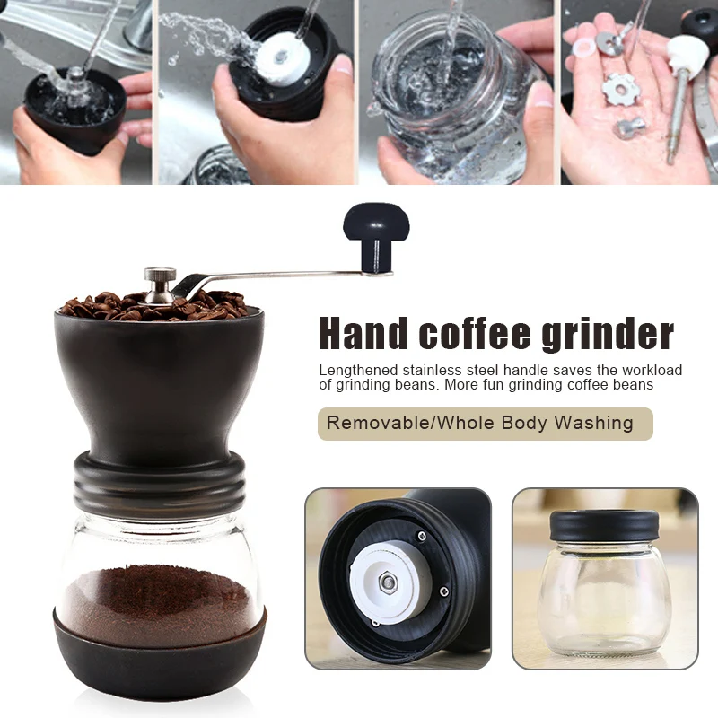 Manual moedor de café com rebarbas cerâmica