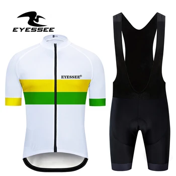 

EYESSEE Men Cycling Jersey suit 2020 Short Sleeve MTB Road Bike clothes Summer Breathable Mountain Bicycle clothing