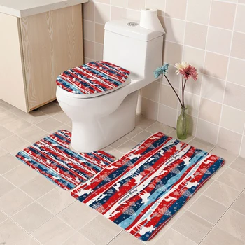 

Christmas Santa Toilet Seat Cover Bathroom Mat Xmas Decor Christmas Decoration For Home Bathroom Anti-Slip Bathroom Mat