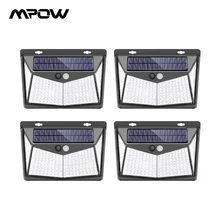 1/2/4 шт Mpow 208 светодиодный S солнечный свет IP65 Водонепроницаемый открытый светодиодный солнечный светильник движения Сенсор солнечный свет для Путь сад настенный светильник