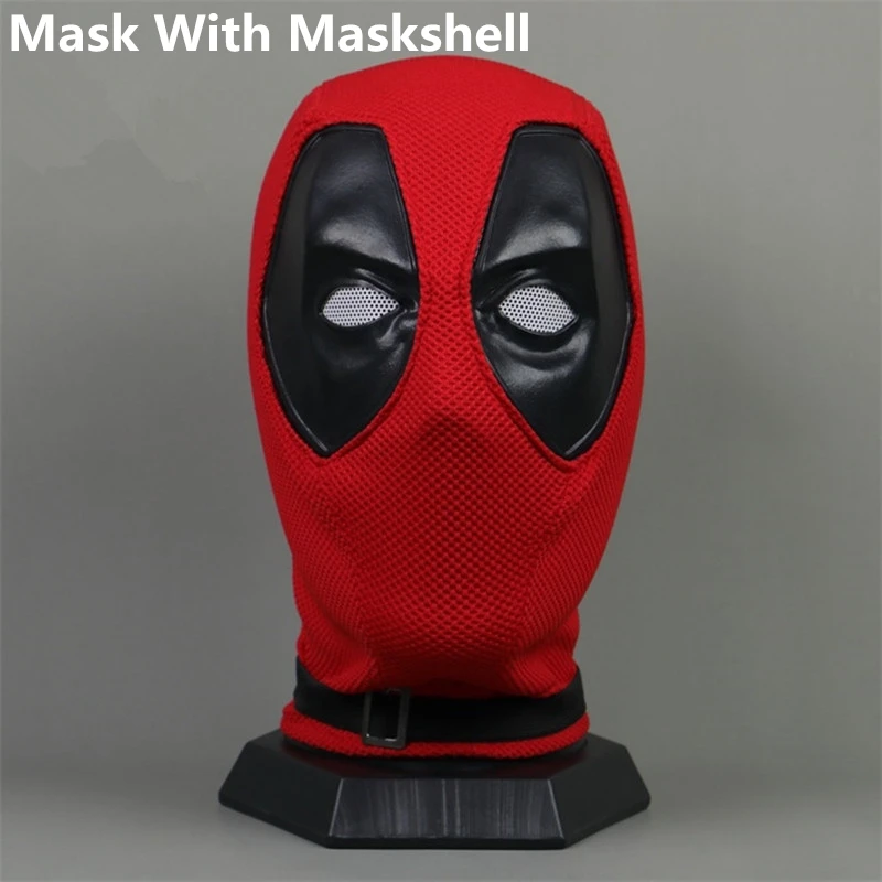 New Anime Deadpool Cosplay Mask Wade Winston Wilson Headgear Knitted Cotton Mesh Helmet Halloween Party Carnival Costume Props - Цвет: Mask