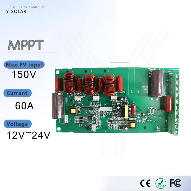 US $51.25 Charger Board MPPT-60A Solar Controllers Charging Module Solar Panel Controller Lithium Battery Wit