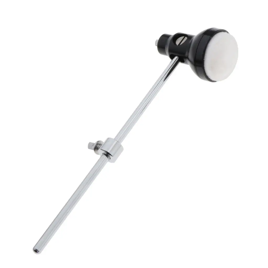 20x6x4cm Stainless Steel Shaft Bass Kick Drum Beater Felt Pedal Beater Head Drum Instrument Accessories