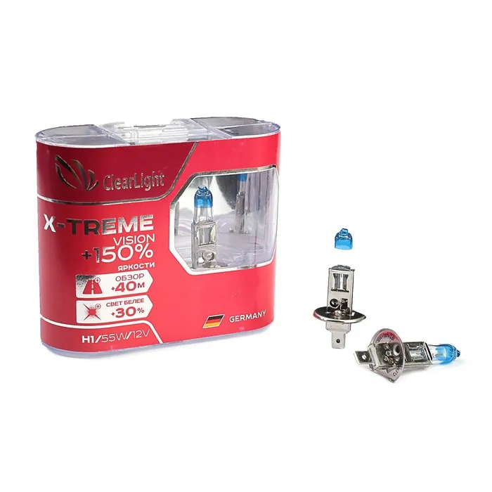 Комплект ламп H1(Clearlight)12V-55W X-treme Vision +150% Light (2 шт.) | Автомобили и мотоциклы