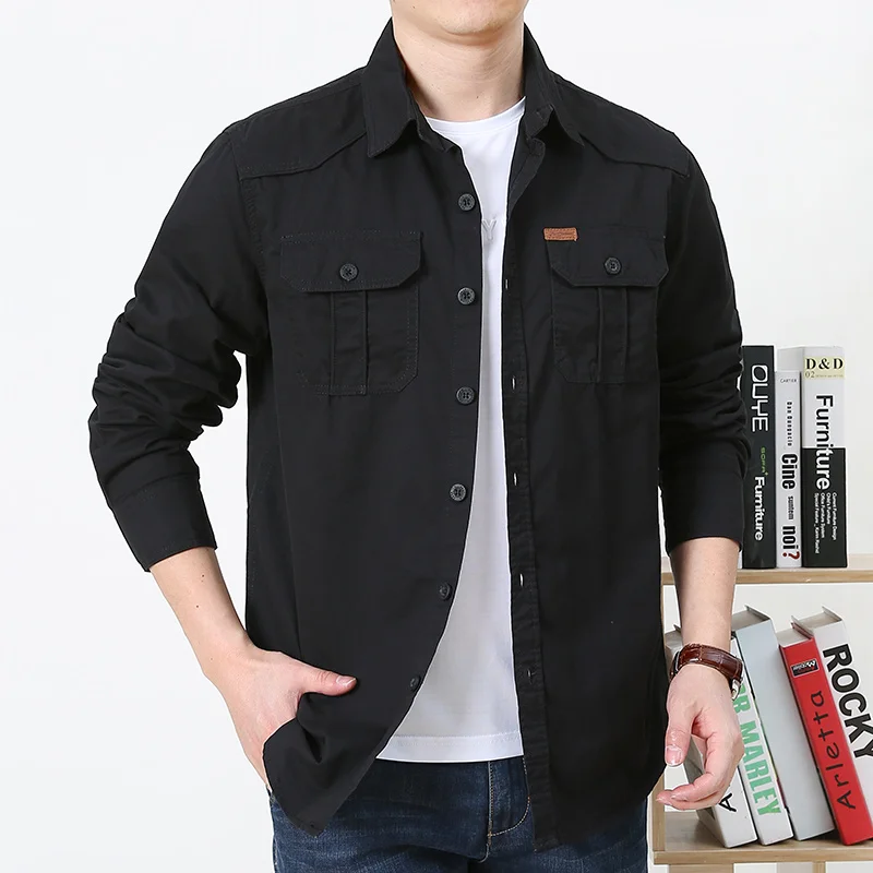 Men Linen Plaid Long Sleeve Shirt