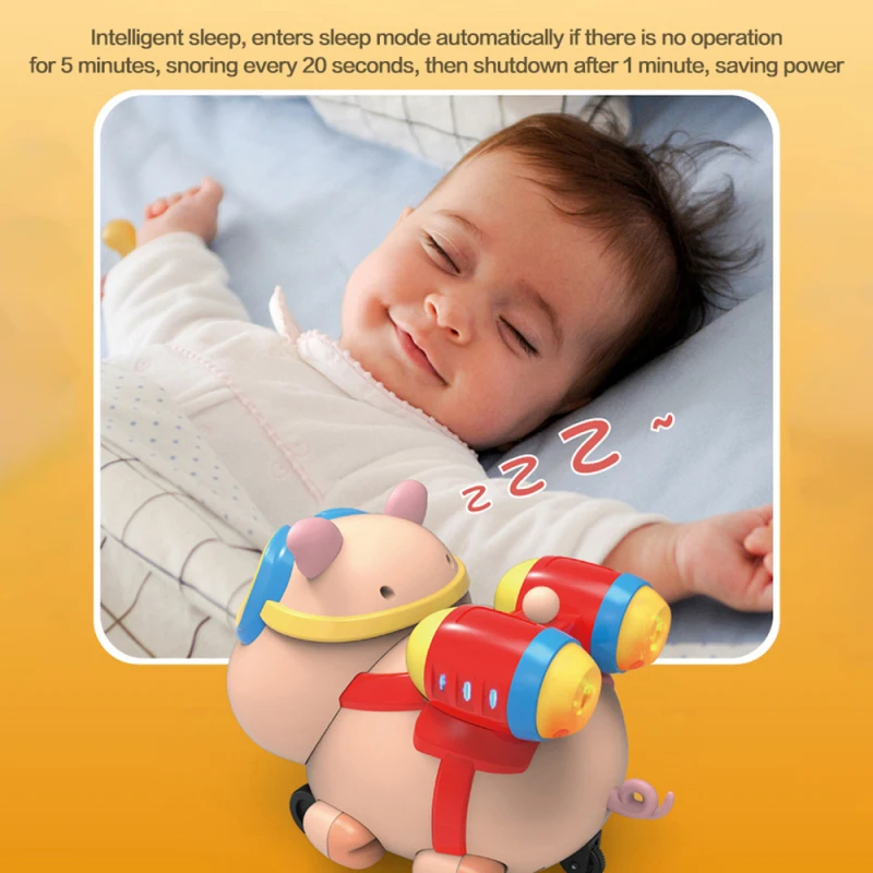 Watch Remote Control Spraying Pig RC Car Toy 2.4G Smart Follow Me Sprint Drift Watch Control Electric RC Pet Pig Boy/Girl Gift