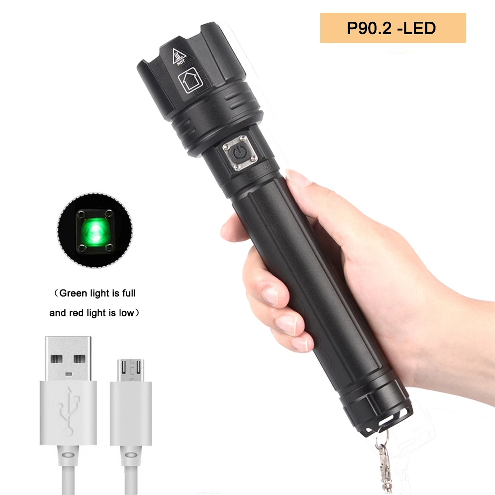 XHP90.2 XHP70.2 светодиодный светильник-вспышка САМЫЙ МОЩНЫЙ СВЕТИЛЬНИК-вспышка 18650 26650 USB фонарь-фонарь охотничий Фонарь ручной светильник USB Перезаряжаемый