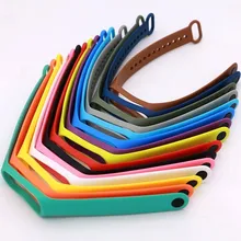 Цветные Ремешки для наручных часов mi band 4 3 Аксессуары pulseira mi band 2 сменный силиконовый ремешок для xiaomi 2 smart bracelet