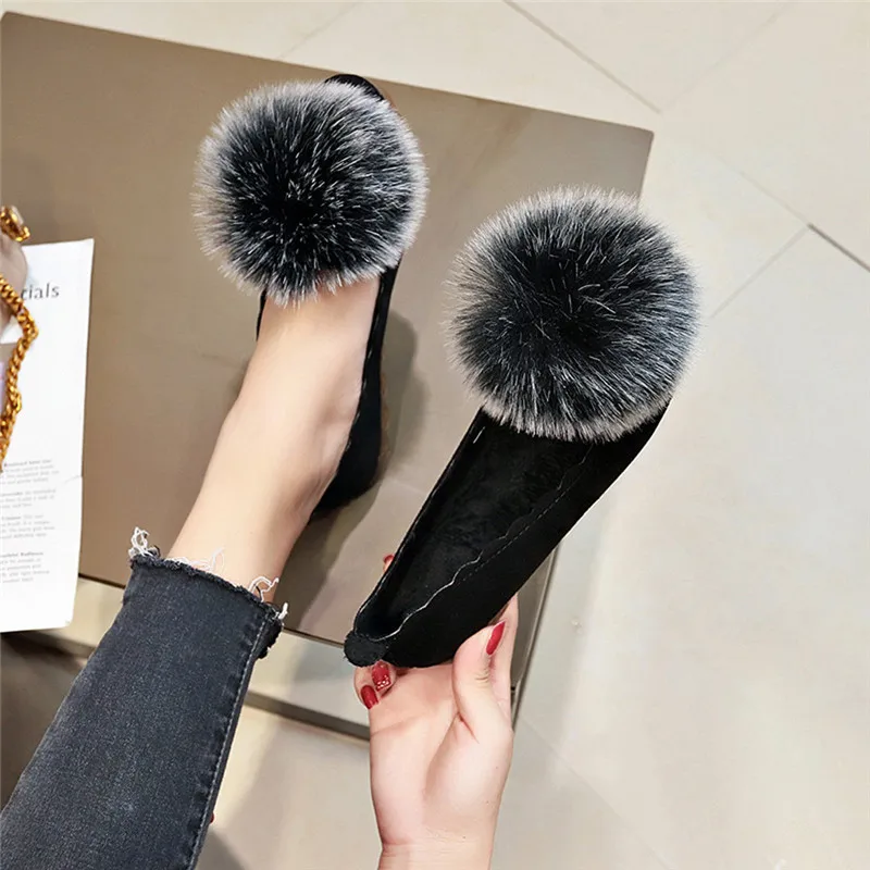 Новинка 2019 года женская обувь на плоской подошве с Плюшевым Мехом Зимняя