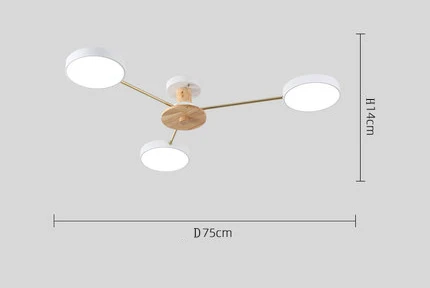 White 3 lights Скандинавский пост-современный macaron Люстра светодиодный гостиная спальня кабинет глянцевое освещение AC110V-260V Сменные - Цвет абажура: White 3 lights