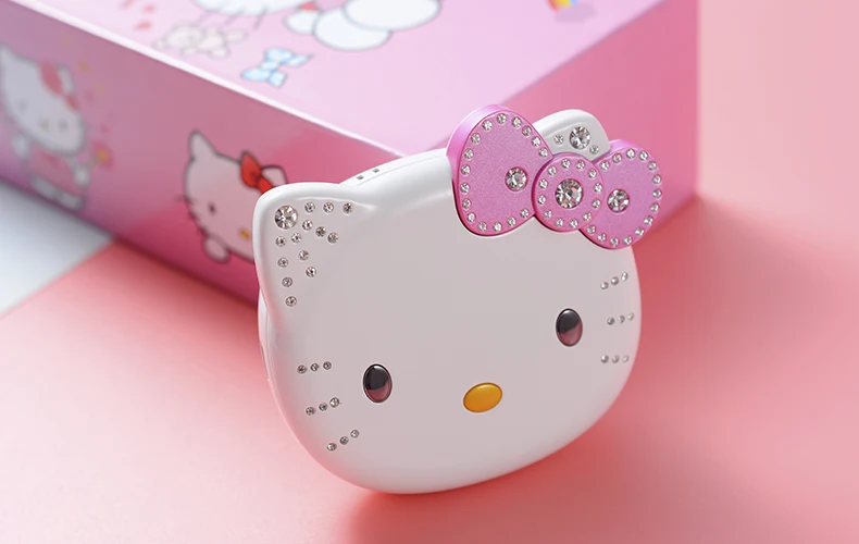 Милый мини-телефон hello kitty для девочек K688+ четырехдиапазонный флип-мобильный телефон с мультипликационным принтом разблокированный детский мини-мобильный телефон с двумя sim-картами