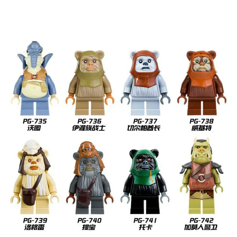 

Single Sale Wars Ewok Village Tan Tokkat Wicket Logray 10236 Battle of Endor 8038 Building Blocks Toys for children Gifts PG8067