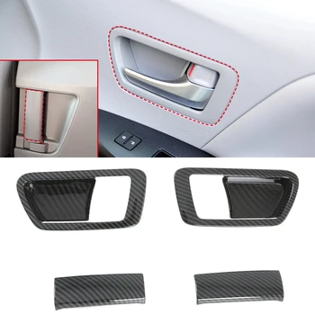 

Fit for Toyota Sienna XL30 2015-2019 Car Accessories ABS Carbon Interior Side Door Handle Cover Trim 4pcs Left Hand