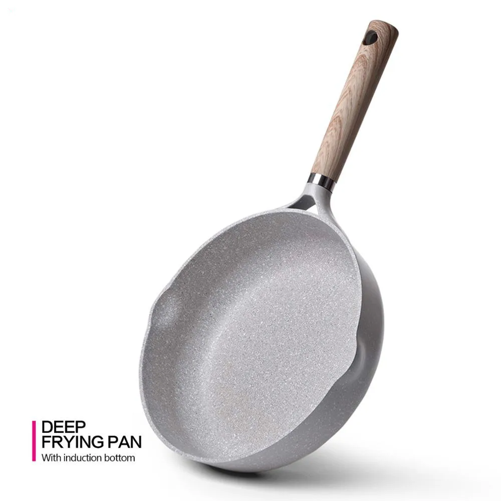 Aluminum induction skillet with non-stick coating with 28cm deep pan from the BORNEO series