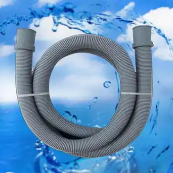 

New 1.5M Universal Flexible Extension Drain Hose Washing Machine Water Pipe Washing Machine With Bracket Washing Machine Drain H